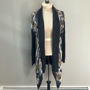 Nic + Zoe size M abstract print open duster